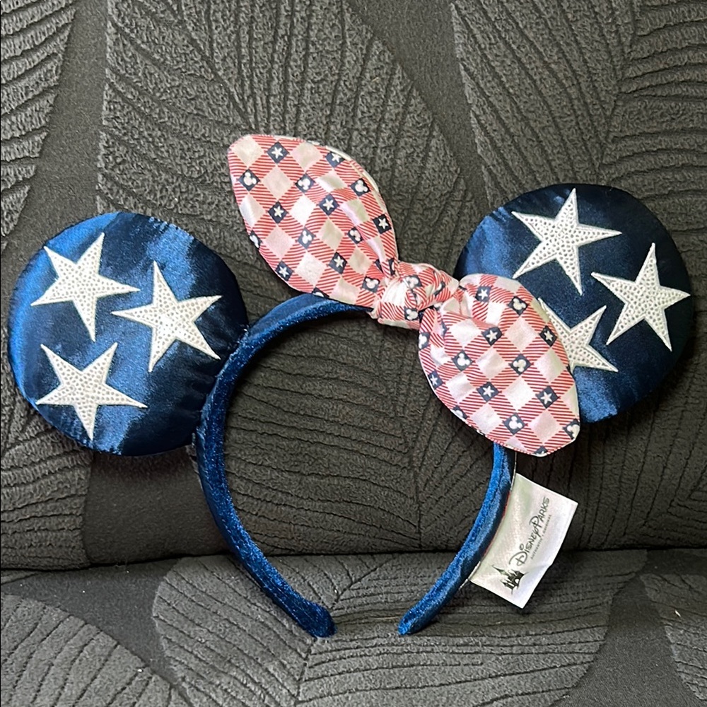 Disney 4th of July, Red ,White and Blue Star Minnie Mouse Ears